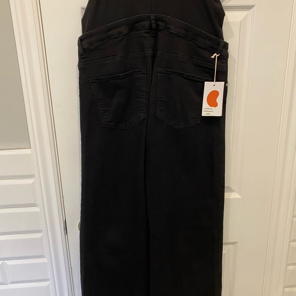 NWT Ilouity Black Wide Leg Maternity Jeans - Picture 8 of 12